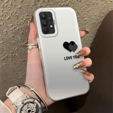 HONTINGA Samsung Galaxy A32 ile Uyumlu Kılıfı Silikon Kenar Sert Arka Düşüme Önleyici Basitlik Anti Düşme Kamera Korumali Renkli Kalpler Desen Telefon Kılıfı Kadın ve Erkek Için Uygundur K1-0710