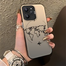 HONTINGA Xiaomi Redmi 12 ile Uyumlu Kılıfı Silikon Kenar Sert Arka Düşüme Önleyici Basitlik Anti Düşme Kamera Korumali Uçuş Desen Telefon Kılıfı Kadın ve Erkek Için Uygundur K1-0714