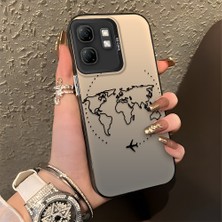 HONTINGA Infinix Hot 50I ile Uyumlu Kılıfı Silikon Kenar Sert Arka Düşüme Önleyici Basitlik Anti Düşme Kamera Korumali Uçuş Desen Telefon Kılıfı Kadın ve Erkek Için Uygundur K1-0714