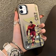 HONTINGA iPhone 12 Pro ile Uyumlu Kılıfı Silikon Kenar Sert Arka Düşüme Önleyici Basitlik Anti Düşme Kamera Korumali Cr7 Desen Telefon Kılıfı Kadın ve Erkek Için Uygundur K1-0712