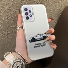 HONTINGA Samsung Galaxy A72 ile Uyumlu Kılıfı Silikon Kenar Sert Arka Düşüme Önleyici Basitlik Anti Düşme Kamera Korumali Mercedes Desen Telefon Kılıfı Kadın ve Erkek Için Uygundur K1-0716