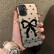 HONTINGA Xiaomi Redmi Note 10S ile Uyumlu Kılıfı Silikon Kenar Sert Arka Düşüme Önleyici Basitlik Anti Düşme Kamera Korumali Papyon Desen Telefon Kılıfı Kadın ve Erkek Için Uygundur K1-0713