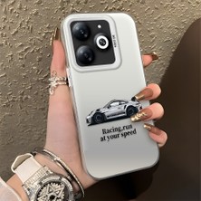 HONTINGA Tecno Spark 20 ile Uyumlu Kılıfı Silikon Kenar Sert Arka Düşüme Önleyici Basitlik Anti Düşme Kamera Korumali Mercedes Desen Telefon Kılıfı Kadın ve Erkek Için Uygundur K1-0716
