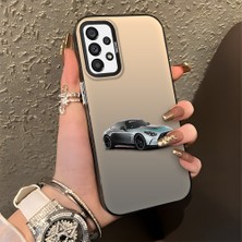 HONTINGA Samsung Galaxy A73 ile Uyumlu Kılıfı Silikon Kenar Sert Arka Düşüme Önleyici Basitlik Anti Düşme Kamera Korumali Mercedes Desen Telefon Kılıfı Kadın ve Erkek Için Uygundur K1-0716