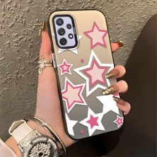 HONTINGA Samsung Galaxy A72 ile Uyumlu Kılıfı Silikon Kenar Sert Arka Düşüme Önleyici Basitlik Anti Düşme Kamera Korumali Renkli Yıldızlar Desen Telefon Kılıfı Kadın ve Erkek Için Uygundur K1-0707