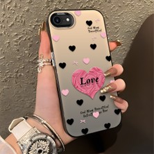HONTINGA iPhone 8 ile Uyumlu Kılıfı Silikon Kenar Sert Arka Düşüme Önleyici Basitlik Anti Düşme Kamera Korumali Kalp Desen Telefon Kılıfı Kadın ve Erkek Için Uygundur K1-0708