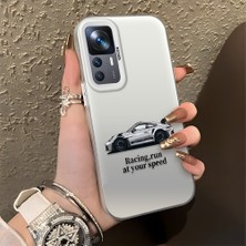 HONTINGA Xiaomi Mi 12T Pro ile Uyumlu Kılıfı Silikon Kenar Sert Arka Düşüme Önleyici Basitlik Anti Düşme Kamera Korumali Mercedes Desen Telefon Kılıfı Kadın ve Erkek Için Uygundur K1-0716