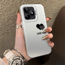 HONTINGA Realme Note 50 ile Uyumlu Kılıfı Silikon Kenar Sert Arka Düşüme Önleyici Basitlik Anti Düşme Kamera Korumali Renkli Kalpler Desen Telefon Kılıfı Kadın ve Erkek Için Uygundur K1-0710