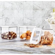 Delixa Vip Ahmet Vakumlu Saklama Kabı 3' Lü Set 700 Ml, Şeffaf