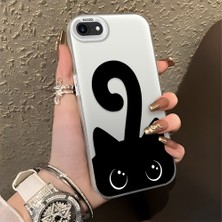HONTINGA iPhone 8 ile Uyumlu Kılıfı Silikon Kenar Sert Arka Düşüme Önleyici Basitlik Anti Düşme Kamera Korumali Kedi Desen Telefon Kılıfı Kadın ve Erkek Için Uygundur K1-0711