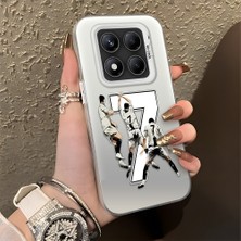 HONTINGA Xiaomi Redmi Note 14 Pro ile Uyumlu Kılıfı Silikon Kenar Sert Arka Düşüme Önleyici Basitlik Anti Düşme Kamera Korumali Cr7 Desen Telefon Kılıfı Kadın ve Erkek Için Uygundur K1-0712