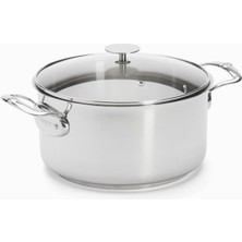 Delixa De Buyer 3427.24 Kızartma Tenceresi Kapaklı, Paslanmaz Çelik, Gümüş, 27,9 x 20,1 x 10,9 cm