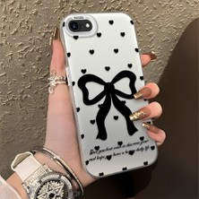 HONTINGA iPhone 7 ile Uyumlu Kılıfı Silikon Kenar Sert Arka Düşüme Önleyici Basitlik Anti Düşme Kamera Korumali Papyon Desen Telefon Kılıfı Kadın ve Erkek Için Uygundur K1-0713