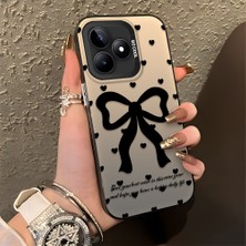 HONTINGA Realme Note 50 ile Uyumlu Kılıfı Silikon Kenar Sert Arka Düşüme Önleyici Basitlik Anti Düşme Kamera Korumali Papyon Desen Telefon Kılıfı Kadın ve Erkek Için Uygundur K1-0713