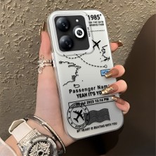 HONTINGA Infinix Smart 8 Pro ile Uyumlu Kılıfı Silikon Kenar Sert Arka Düşüme Önleyici Basitlik Anti Düşme Kamera Korumali Uçuş Desen Telefon Kılıfı Kadın ve Erkek Için Uygundur K1-0714