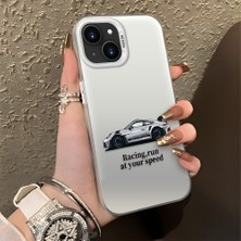 HONTINGA iPhone 15 Plus ile Uyumlu Kılıfı Silikon Kenar Sert Arka Düşüme Önleyici Basitlik Anti Düşme Kamera Korumali Mercedes Desen Telefon Kılıfı Kadın ve Erkek Için Uygundur K1-0716
