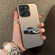 HONTINGA Xiaomi Redmi 12 ile Uyumlu Kılıfı Silikon Kenar Sert Arka Düşüme Önleyici Basitlik Anti Düşme Kamera Korumali Mercedes Desen Telefon Kılıfı Kadın ve Erkek Için Uygundur K1-0716