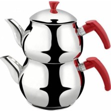 Ems Orta Boy Çaydanlık Paslanmaz Çelik Malzeme ve Ergonomik Kulp ile Bulaşık Makinesinde Yıkanabilir