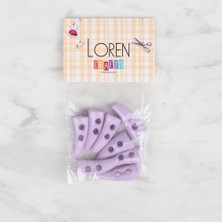Norino Loren Crafts 8 Li Lila Çoban Düğme - 129