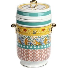 Hepta Collection Lucky Art Eliana Bone Porselen Kulplu Kavanoz 22 cm