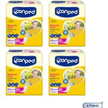 Canped Mesane Pedi Normal Kullanım İçin 80'li 4 Paket 20 Adetlik Pratik Çözüm