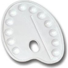 Ark Beyaz Renkli Resim Paleti Sanatsal Malzemeler İçin Kullanışlı ve Pratik