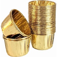 Hepta Collection Trend Hediye Sepeti 25'li Gold Muffin Kek Kalıbı, Kek Kapsülü Cupcake Kalıbı, Airfryer Uyumlu