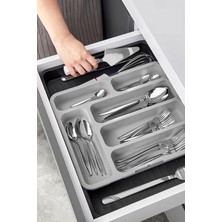 Hepta Collection Orret Home 6 Bölmeli Büyütülebilir Kaşıklık – Çekmece Içi Çatal Kaşık Düzenleyici Organizer, Ayarlan