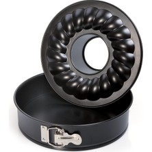 Hepta Collection Orret Home 26 cm Çift Tabanlı Kelepçeli Kek Kalıbı – Yapışmaz ve Sızdırmaz Kaplama, Fırın Tepsisi,ke