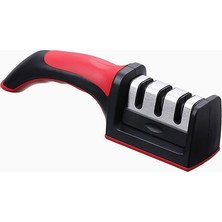 Hepta Collection 3 Aşamalı Profesyonel Bileyici, Ergonomik Tutma Saplı, Siyah-Kırmızı