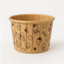 Hepta Collection Mallart® Kraft Tek Kullanımlık Muffin Kalıbı, 6,5x4 Cm, 12'li Set, Airfryer ve Fırın Uyumlu, Cupcake