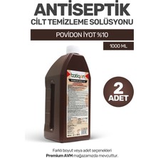 Batiqonix (2 Adet) 1000 ml Povidon Iyot Çözeltisi %10 | Antiseptik Cilt Temizleme Solüsyonu | Batikon