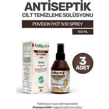Batiqonix (3 Adet) 100 ml Sprey Povidon Iyot Çözeltisi %10 | Antiseptik Cilt Temizleme Solüsyonu | Batikon