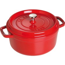 Hepta Collection Staub Döküm Tencere Yuvarlak 24 cm Kiraz