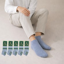 Kral Socks Erkek Patik Düz Desen (5 Çift) Bambu Dikişsiz Hassas Dokuma Parfümlü Kısa Çorap