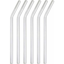 Braventa Collection Mithra Life 6 Lı Şeffaf Eğimli Cam Pipet MIT1003