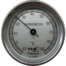 Hype Store Tfa TFA19.2008 Metal Kompost Termometresi, Siyah