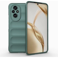 Hype Store ile Uyumlu 200 Pro Kılıf Esnek Tpu Oyuklu Arka Yüzey Tasarımlı Etnik Silikon Kapak Koyu Yeşil