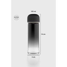 Renga Line Boyalı 105 ml Cam Tuzluk-Karabiberlik 122021 Siyah