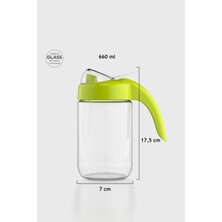 Renga Ares 660 ml Yeşil Kapaklı Cam Yağlık 151004