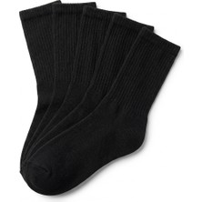 Lykos Erkek Siyah Pamuklu Soket Boy Çorap 5’li Paket