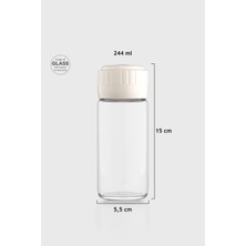 Renga Hibrit 244 ml Bej Kapaklı Cam Baharatlık 161005