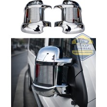 Otokap Universal Citroen Jumper 2024-2026 Uyumlu Abs Krom Ayna Kapağı Takım (2 Adet)