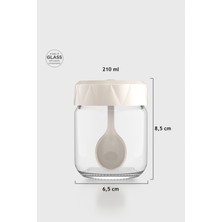 Renga Lexa 210 ml Kaşıklı Cam Baharatlık 161019 Bej