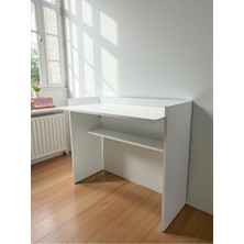 Mobilyacın Çalışma Masası Bilgisayar Masası Ofis Ders Yemek Masası Beyaz Suntalam