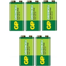 Gp Greencell 9 Volt Pil 5 Adet Extra Güçlü 9V Pil Kapasite ve Yüksek Performans