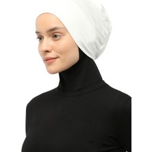 Altobeh Hazır Pratik Geçmeli Lastikli Tesettür Bone - Ekru