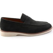 Bambi Siyah Hakiki Deri Erkek Loafer Ayakkabı E01547010701