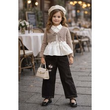 Gültekin Bebe Miss Elitte Triko Ceketli 3 Lü Kız Takım 9-24 Aylık -446834795 - Kahverengi