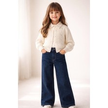 Gültekin Bebe Miss Elitte Triko Ceketli Taş Detaylı Kız 3 Lü Takım 6-9 Yaş -447874900 - Krem